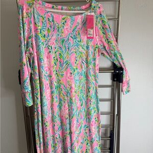 Lilly Pulitzer Pink Tropical Multi-Color Shift Dress